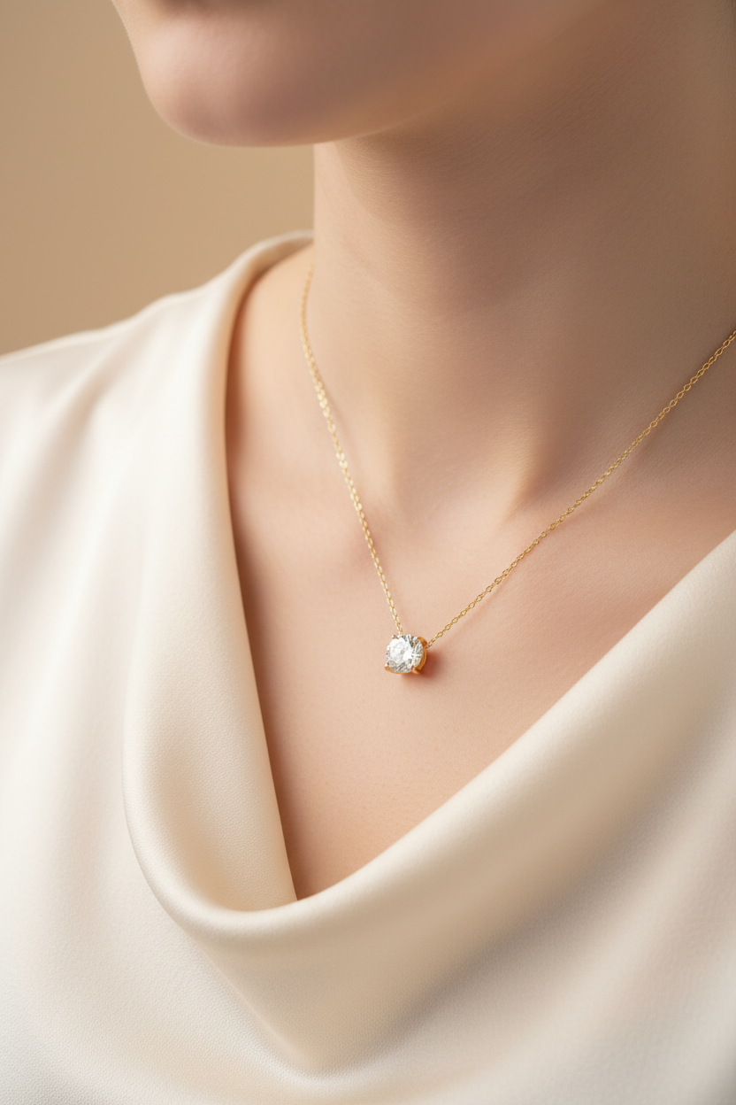 2カラットのダイヤモンドネックレスは大きすぎる？実際の印象と魅力｜Essor Diamond